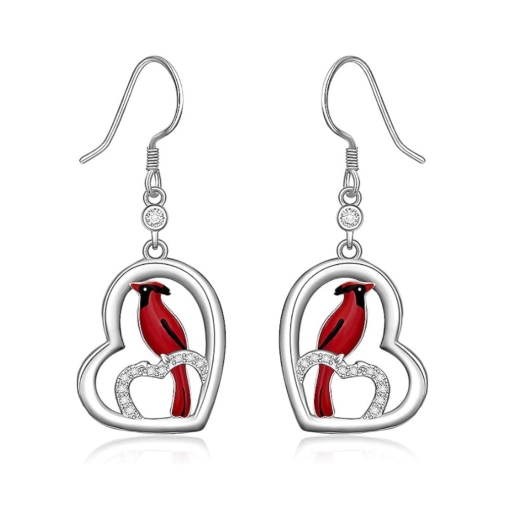 Diamond Cardinal Angel Earrings